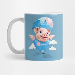 A piggy pig flying in the sky Mug